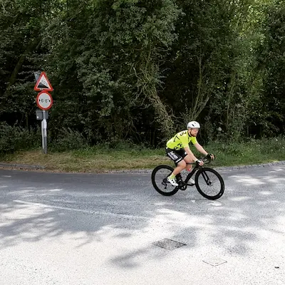 A road bike in the forest